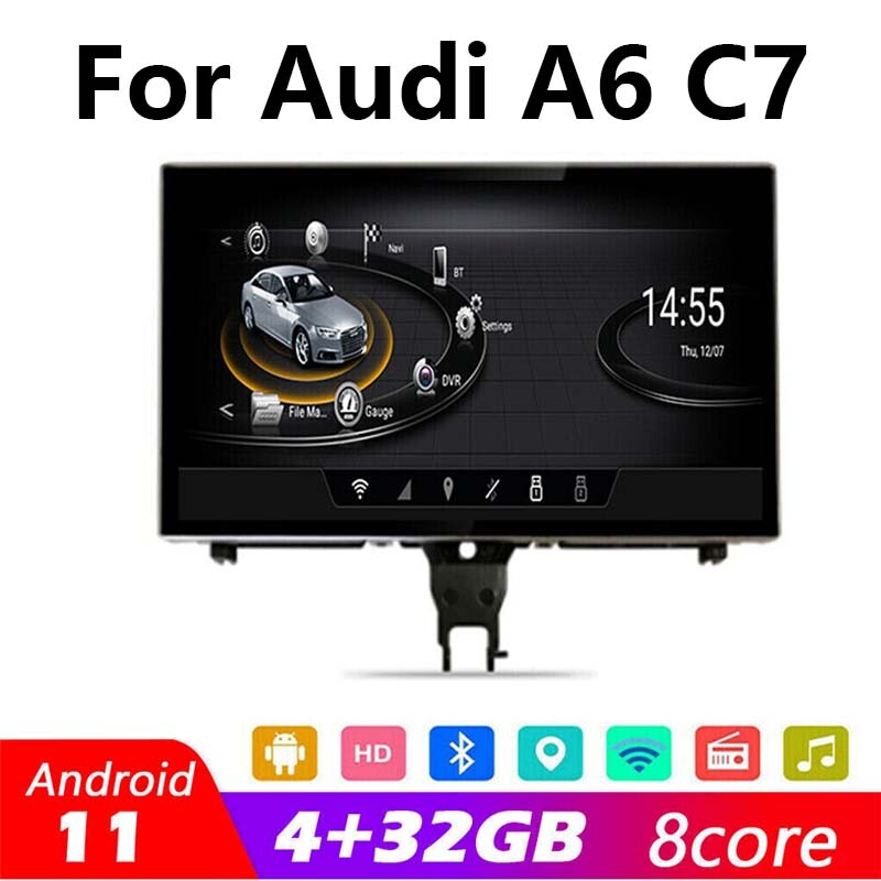 Car Multimedia Player Stereo for Audi A6 C7 Radio Android Monitor MMI 4+32G GPS