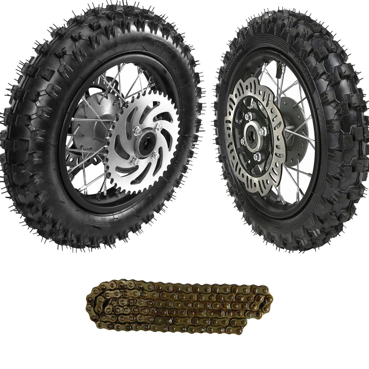 10-inch front and rear wheels, 2.50-10 + 3.00-10 tires and rims, for mini off-road pit bike CRF50 SSR
