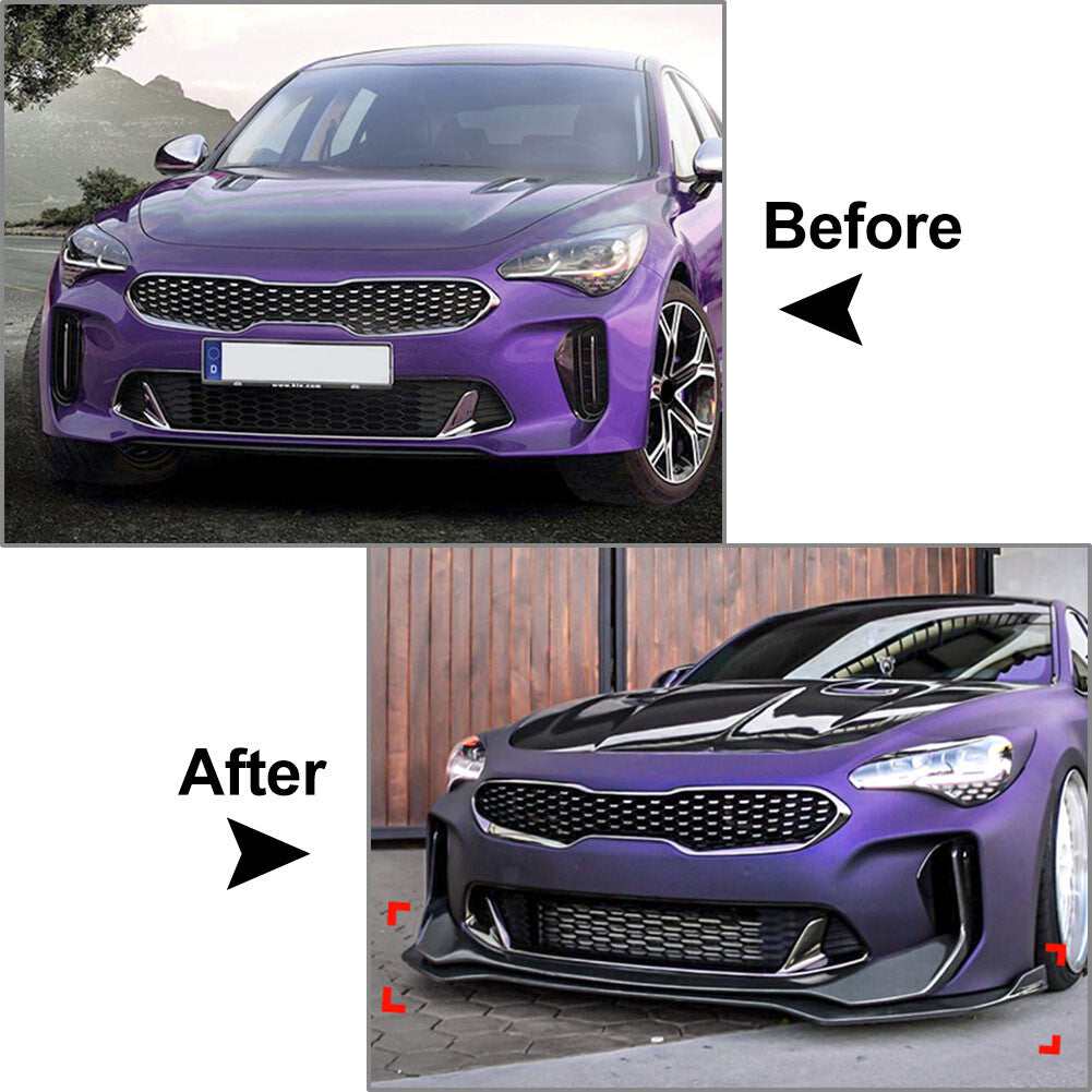 Front Bumper Spoiler Splitter Lip for Kia Stinger GT 2018-2023 2019