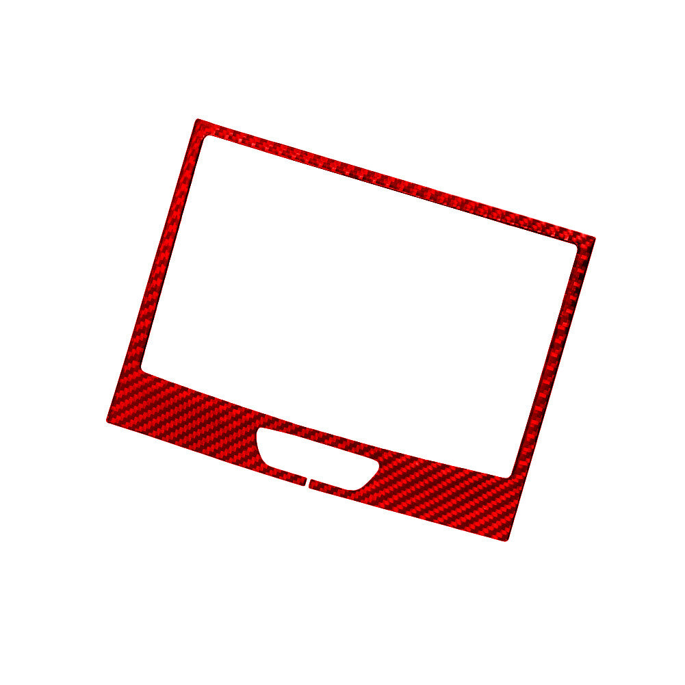 Red Carbon Fiber Center Navigation LCD Frame Cover Trim for Ford Ranger 2019-22