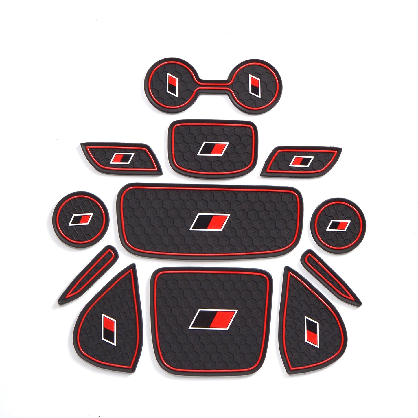Gate Slot Cup Mat for Toyota Yaris 2020 2021 Hybrid GR Sport Accessories Pad RED