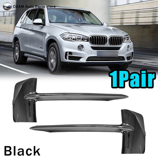 2-Piece Set of Pure Black Premium Chrome Grill Rack for BMW X5 F15 Front Bumper 7325395