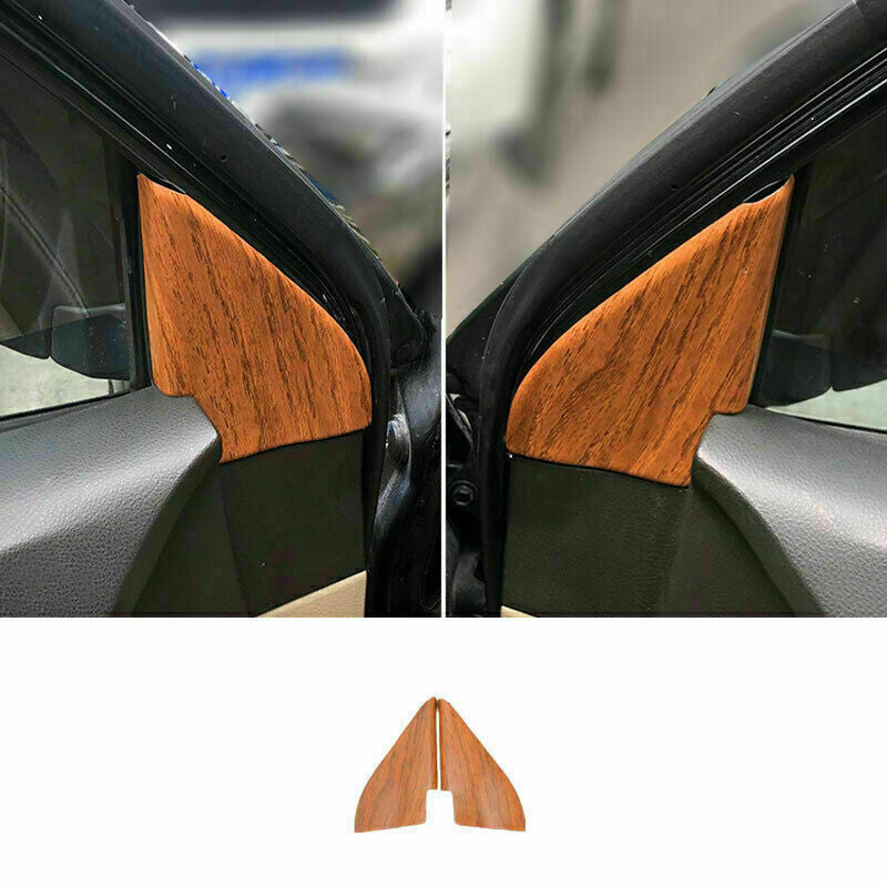 for Toyota Highlander 2008-2013 Wood Grain Front Triangle A Pillar Cover Trim 2X