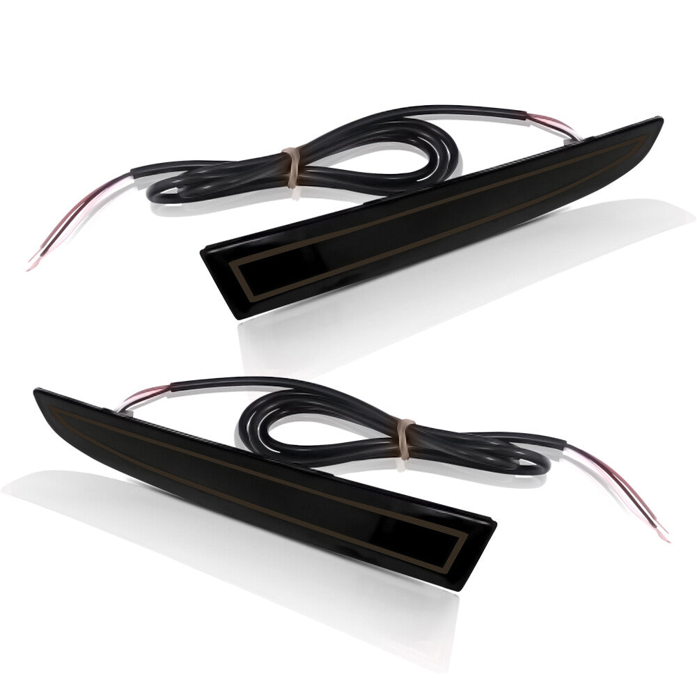 3D Optical Smoked Lens Rear Bumper Reflector Light Red LED Light Kit for Pontiac G8