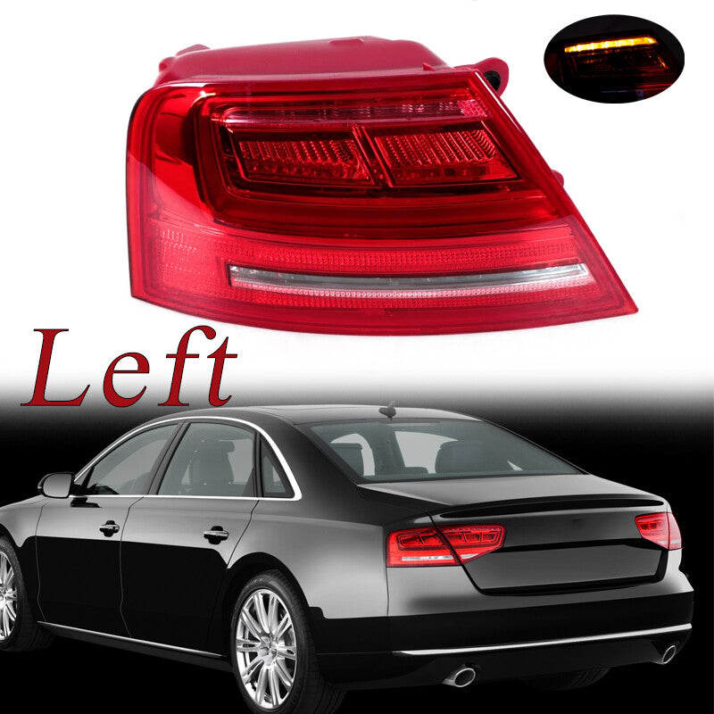 LED Tail Light Left for Audi for A8 D4 4-Door Sedan2010-2013 Rear Reversing Warning