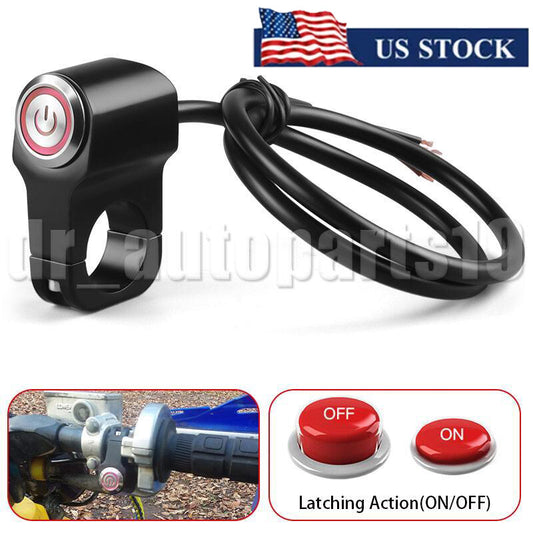 7/8 Handlebar Headlight Fog Spot Light Switch On/Off Motorcycle Dirt Bike US