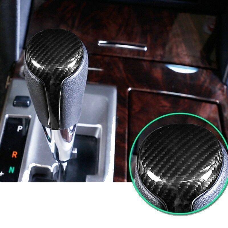 for Toyota for Camry 2012-2017 Carbon Fiber Interior Gear Shift Knob Head Cap Cover