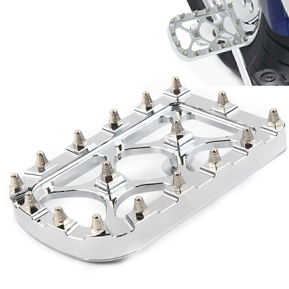 Chrome MX Style Large Brake Pedal Pad Cover for Harley Electra Glide Softail