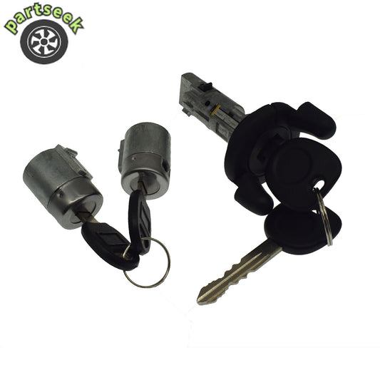 Ignition Lock Cylinder Front Door Lock Tumbler Set for Chevy Blazer S10 Pickup