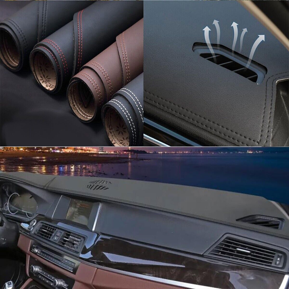 1X PU leather Dashboard Dash Mat Non-slip DashMat Shade for BMW 5 Series 2011-16