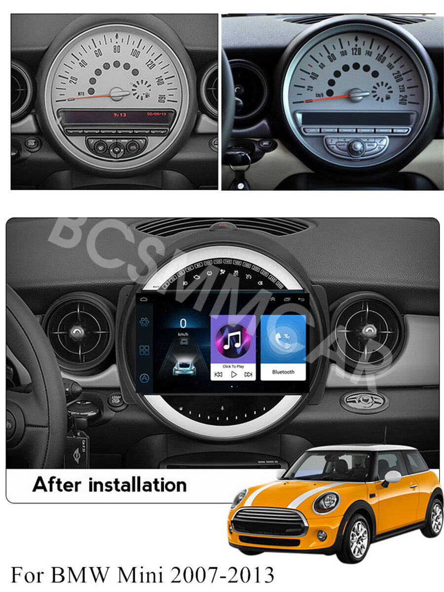9in Car Radio For Carplay Android Auto Stereo Fit for BMW for Mini Cooper 2007-2013