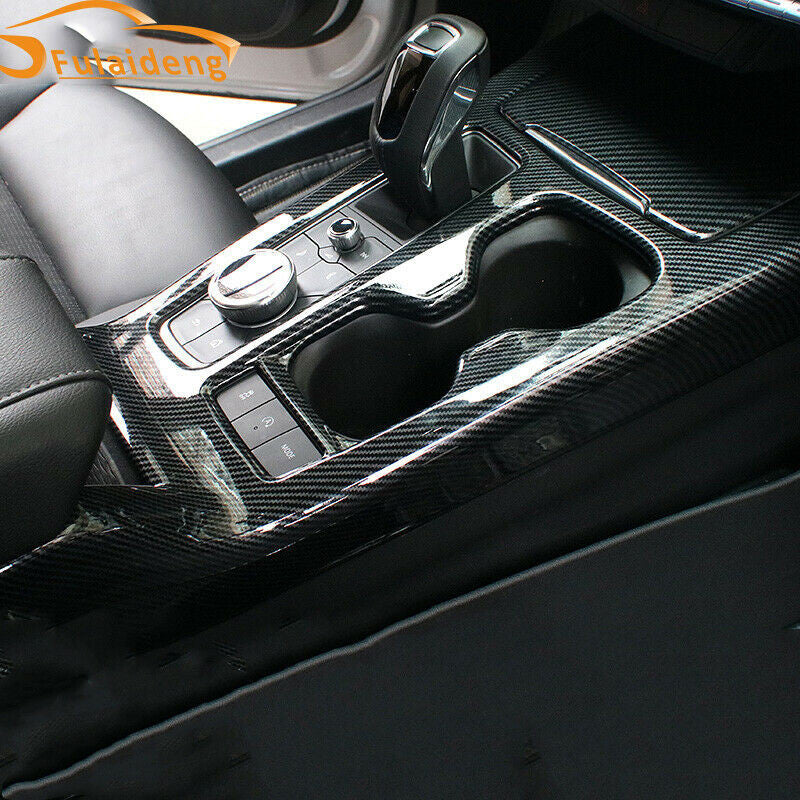 for Cadillac XT4 2018-2021 Carbon Fiber Control Gear Shift Box Panel Cover Trim