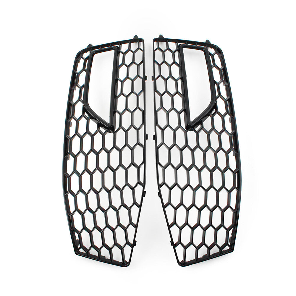 Fit for Audi for A4 B8.5 S4 RS4 2x Honeycomb Bumper Fog Light Grille Cover
