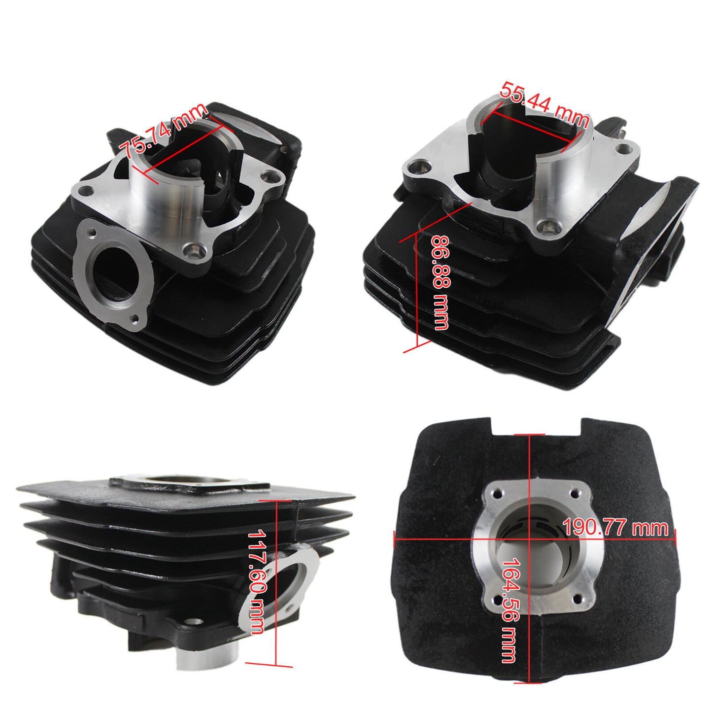 56mm Top End Piston Cylinder Gasket Kit Fits For 1974-1981 for YAMAHA DT125 DT 125