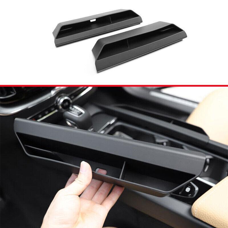 2x Protective Cover Trim for Volvo XC60 2018-2025 Black Console Gear Shift Side Storage Box