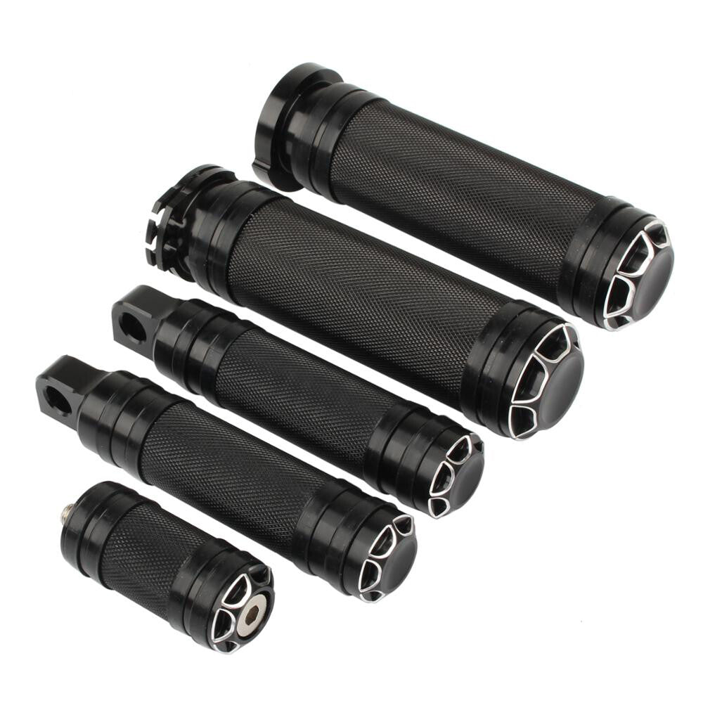 for Harley Touring Dyna Sportster CNC Hand Grips Shifter Peg Foot Pegs Footrests