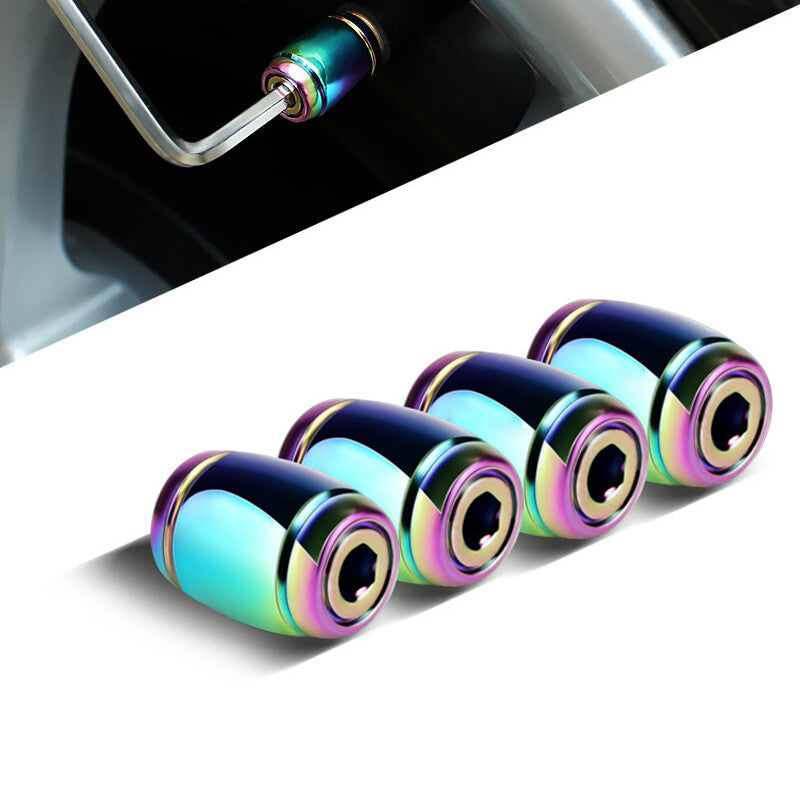 4-Piece Colored Car Truc KBBike Wheel/Tire Valve Stem Capstyre Air Dust Cover Nozzle