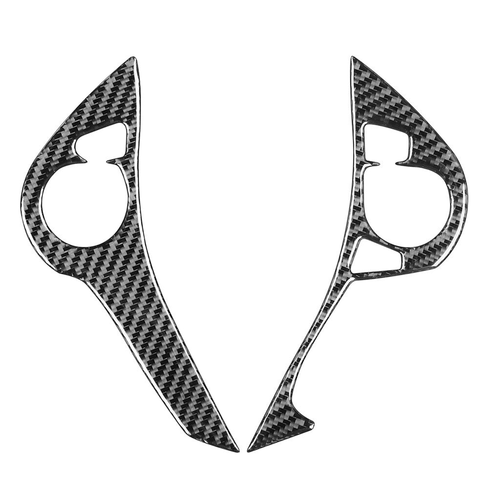 Carbon Fiber Inner Steering Wheel Button Cover for Honda Accord 2013-17 Black