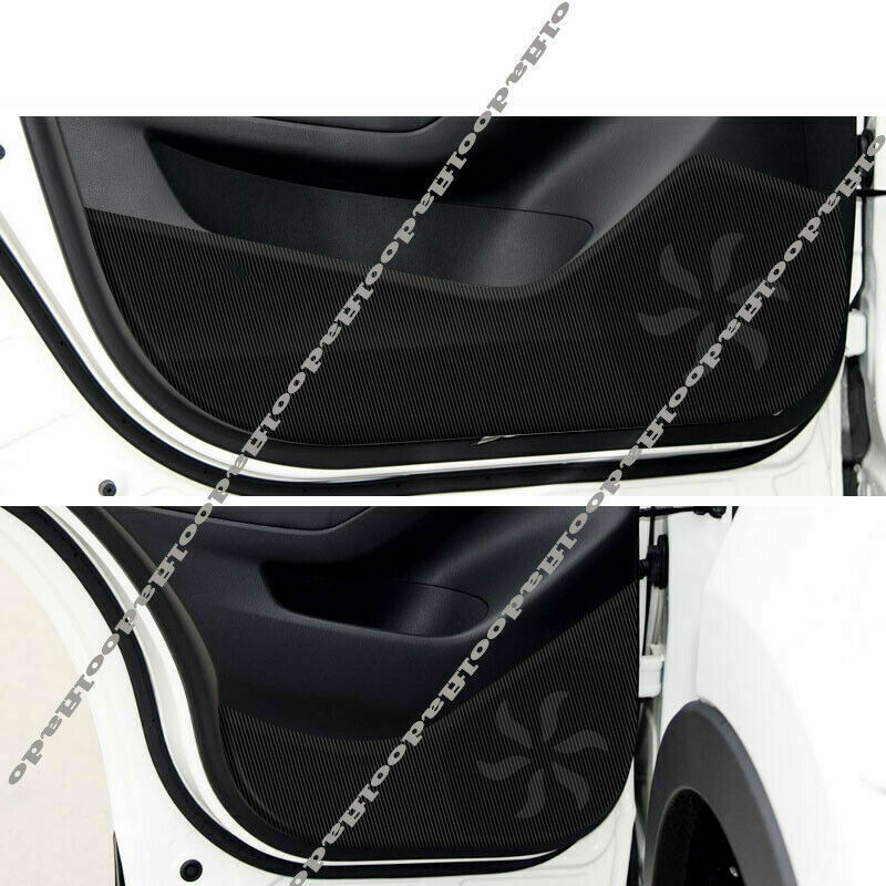 4P for Mazda CX-5 2012-2016 PU Carbon Fiber Door Anti-Kick Pad Guard Cover Trim