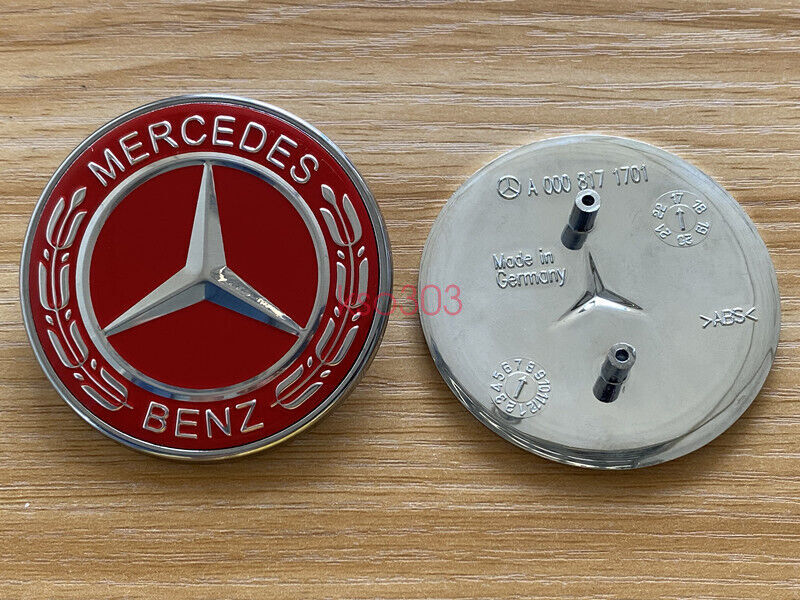 for MERCEDES CLK CLS E ML GL FRONT HOOD BADGE RED EMBLEM A2078170316
