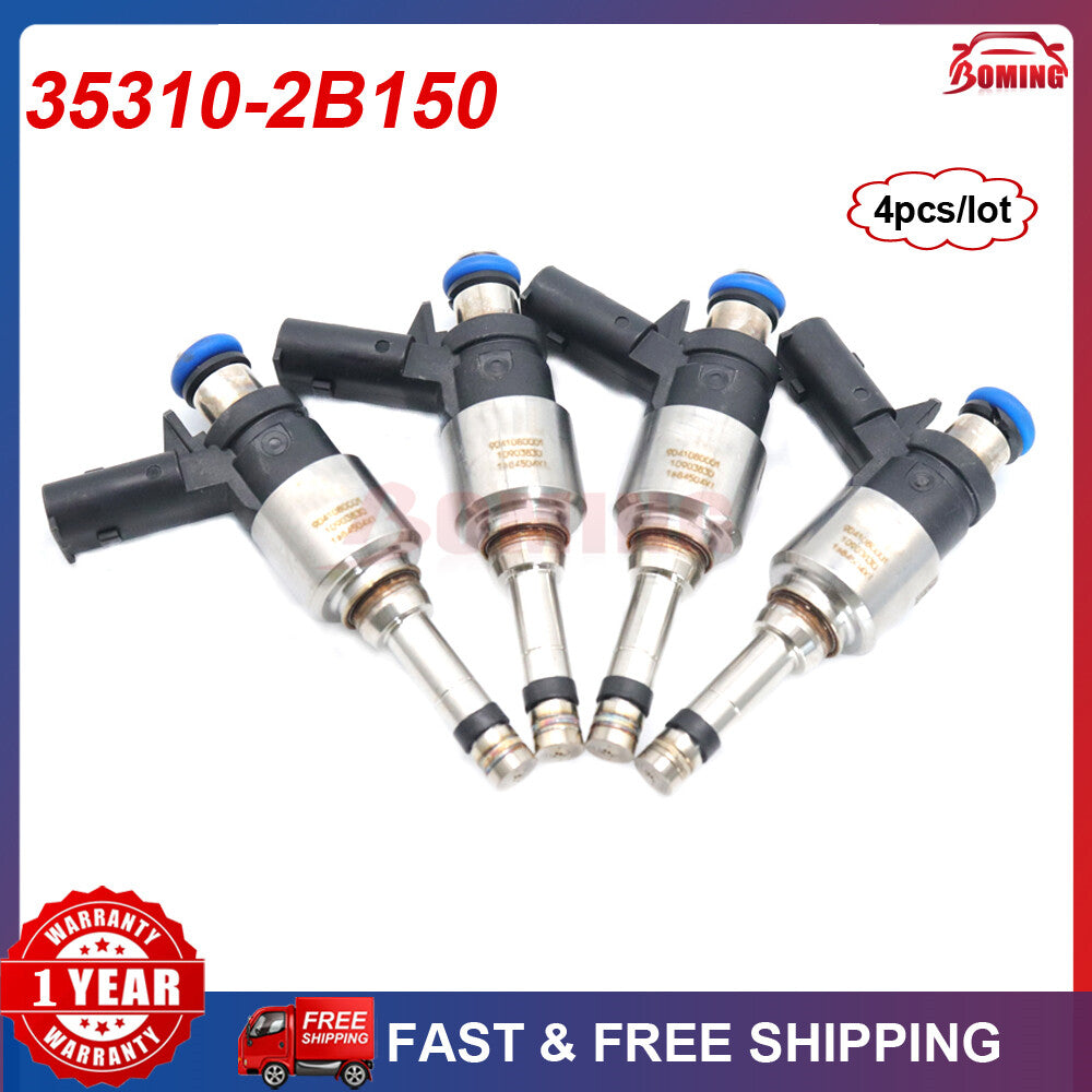 new 4-piece fuel injector 35310-2B150 for Hyundai for Kia Rio Soul 1.6L (2018-20)
