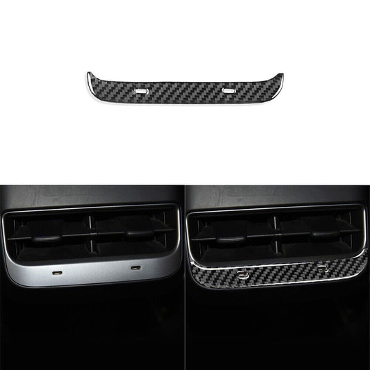 Carbon Fiber Interior Rear Air Vent Lower Cover Trim for Tesla Model 3/y 2017-22