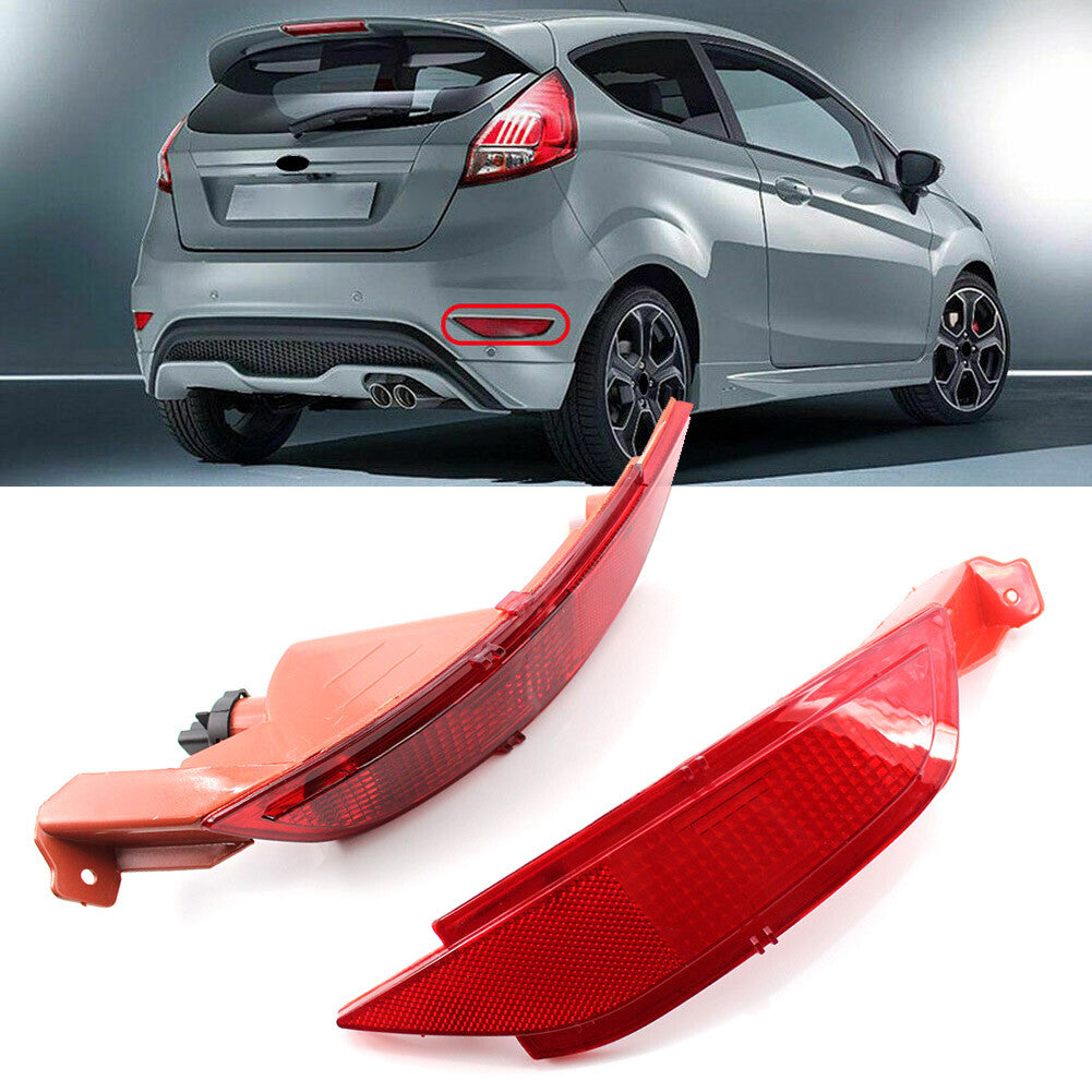 2X Rear Bumper Reflector Fog Left Right Light Lamp Fit for Ford Fiesta Mk7 2008-12