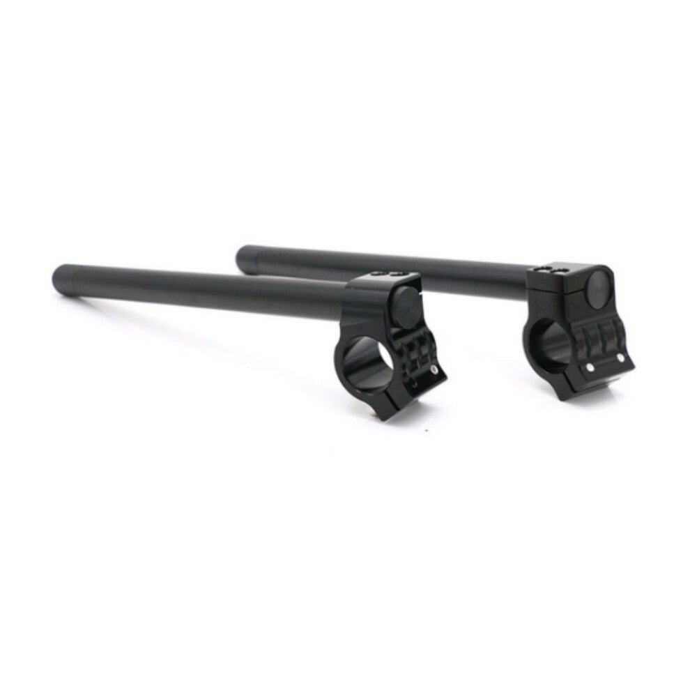 Black Motorcycle Universal Fork CNC Clip-ons Handle Bar Handlebar Riser Regular