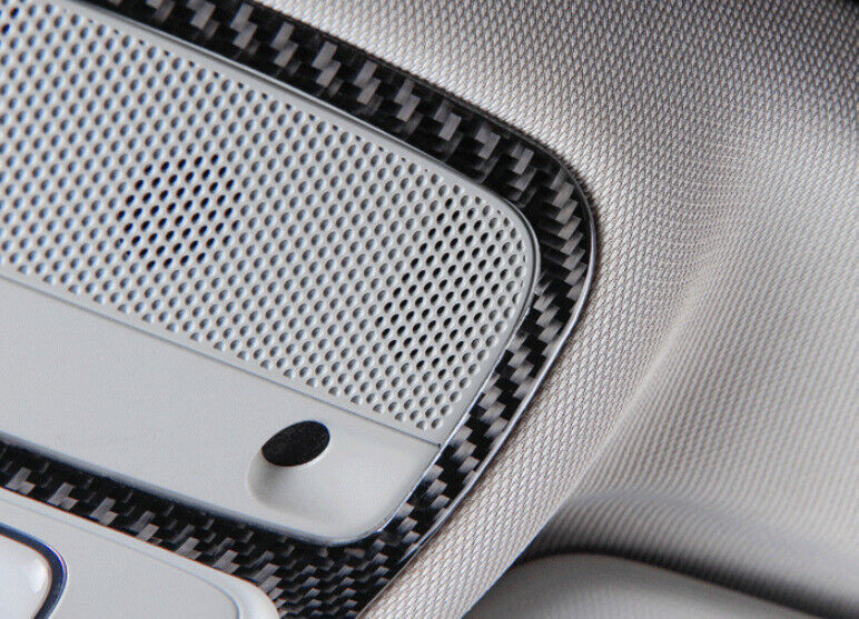 for Audi A3 S3 2014-20 Real Carbon Fiber Front Rear Reading Light Cover Trim 2P