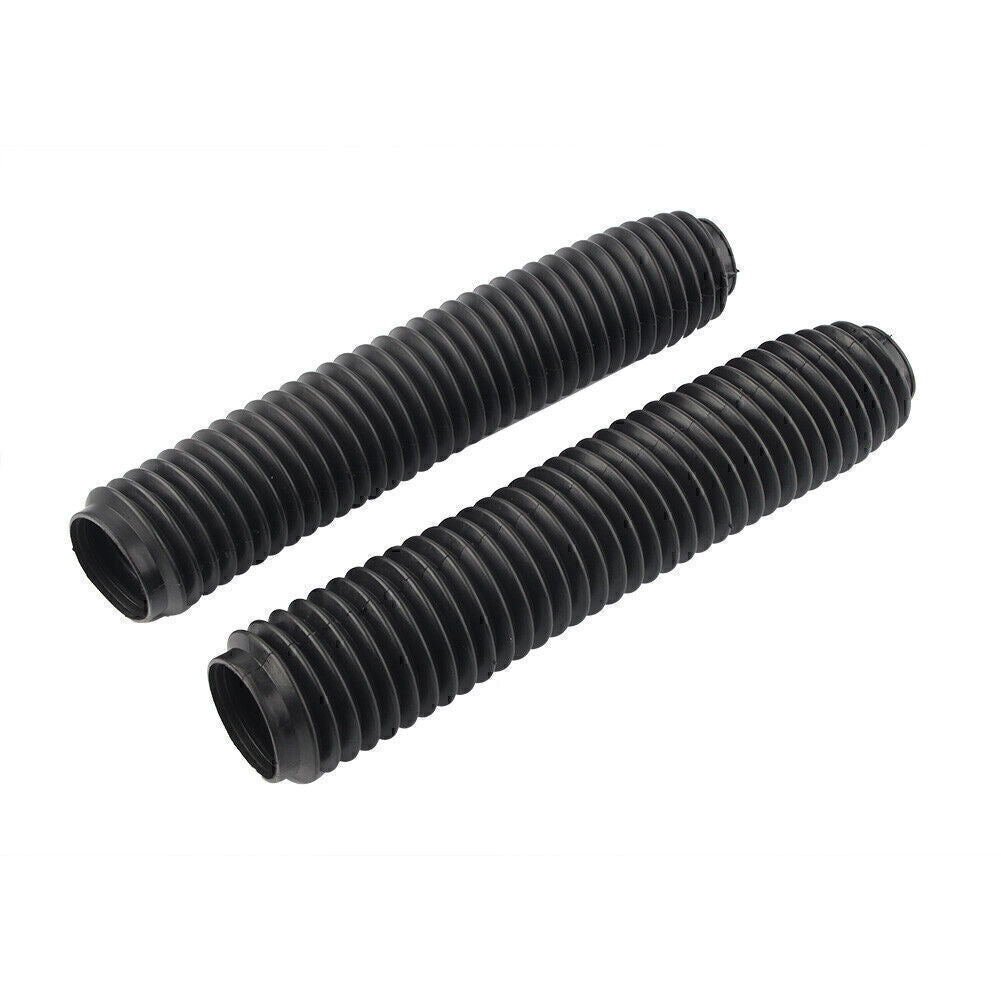 For Motor Dirt Bike Black 360MM Fork Dust Covers Gaiters Boots Shock Rubber