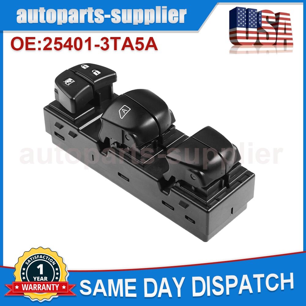 Power Window Master control switch on the left drive side for 2013-2018 for Nissan Altima