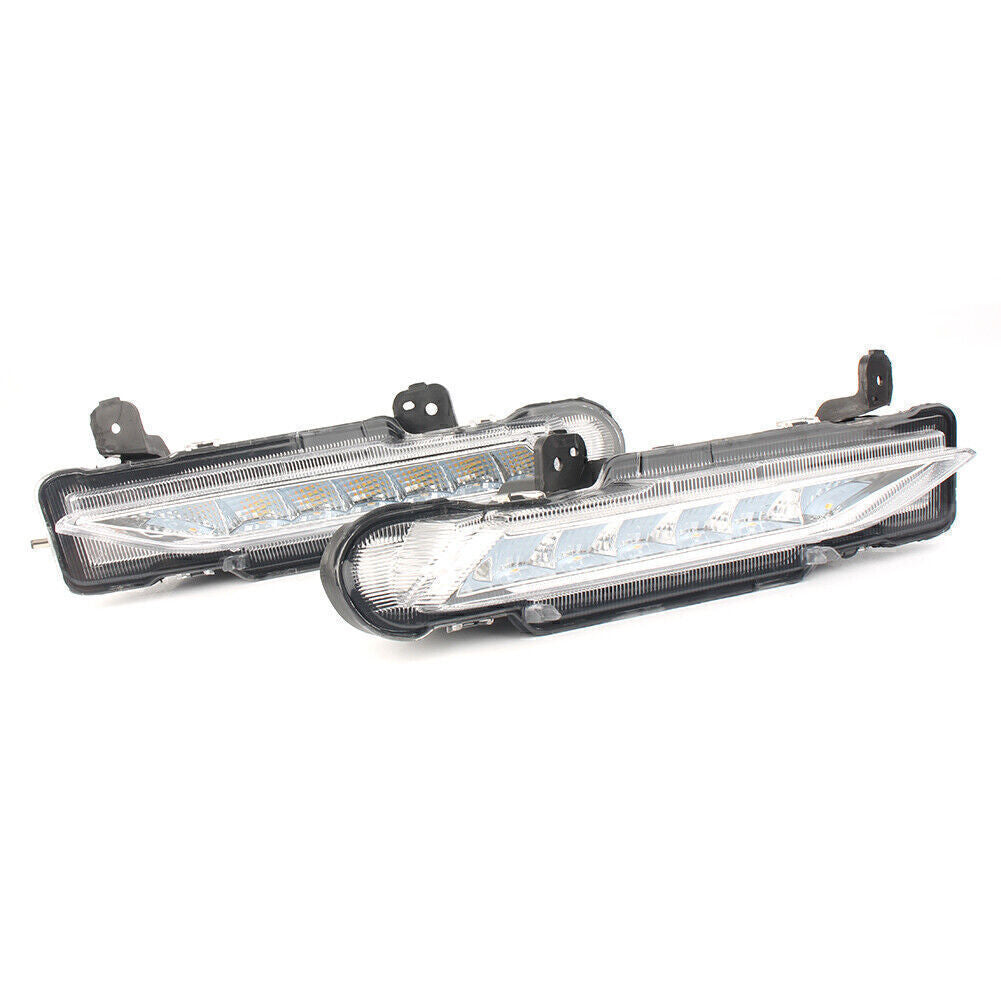 Pair LED DRL Daytime Running Light Turn Signal 2017-2018 Fit for Toyota Yaris Auto