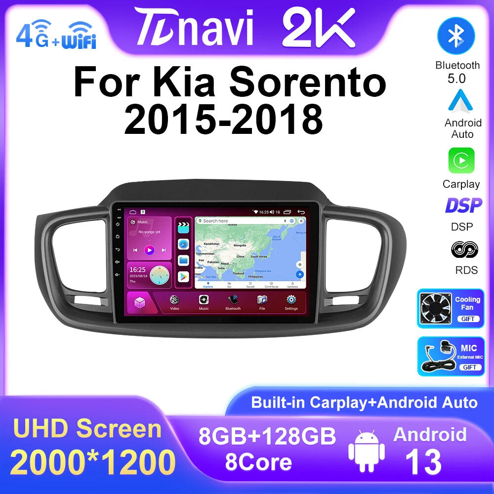 for Kia for Sorento Car Radio Multimedia Android Video Player Navi GPS Auto Carplay