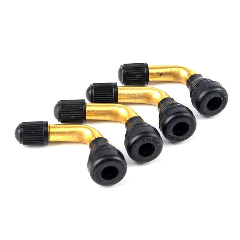 4x Bent Valve Stems Brass Metal Angle 90 Degree Tire Wheel Car Motorcycle PVR50