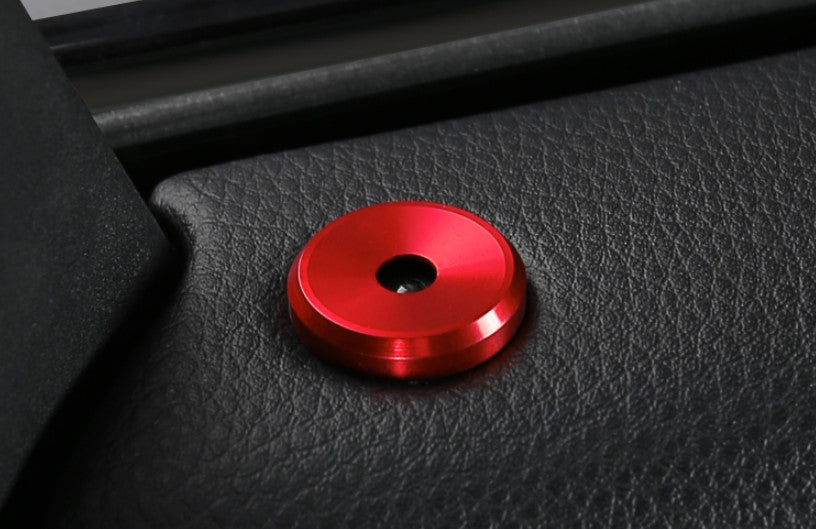 Red aluminum alloy door lock bolt ring trim suitable for Porsche for Panamera 2010 - 2016