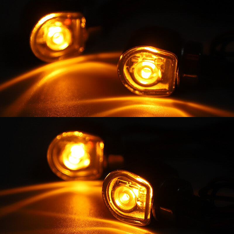 2X Smoke Motorcycle LED Turn Signal Blinker Light Indicator Amber for Mini Universal
