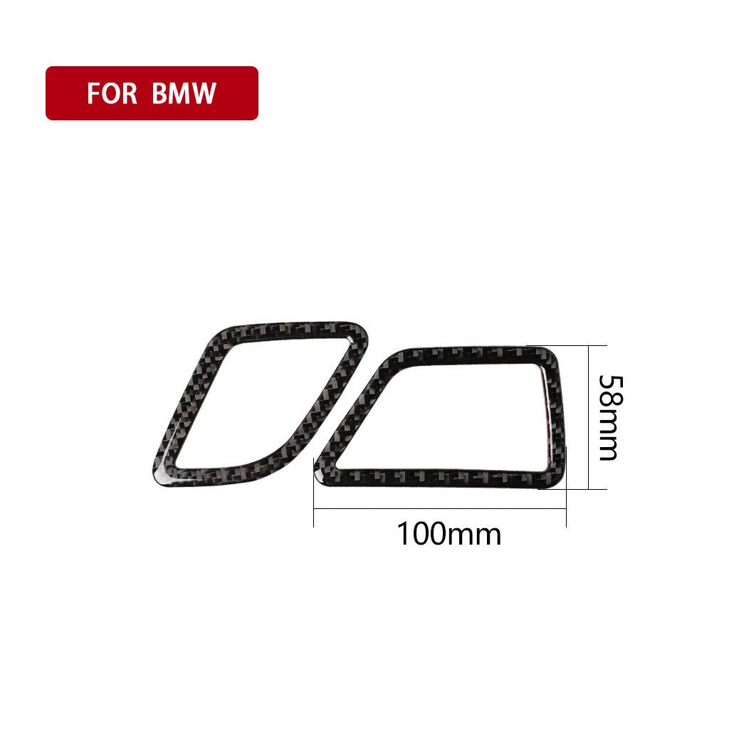 Carbon Fiber Dashboard Air Vent Outlet Cover Trim for BMW 5 Series F10 2011-2017