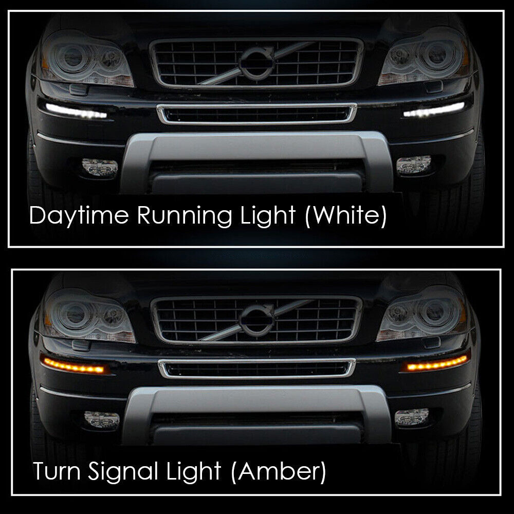 DRL for Volvo XC90 2007-2014 LED DAYTIME RUNNING LIGHT FOG LAMP WITH TURN SIGNAL