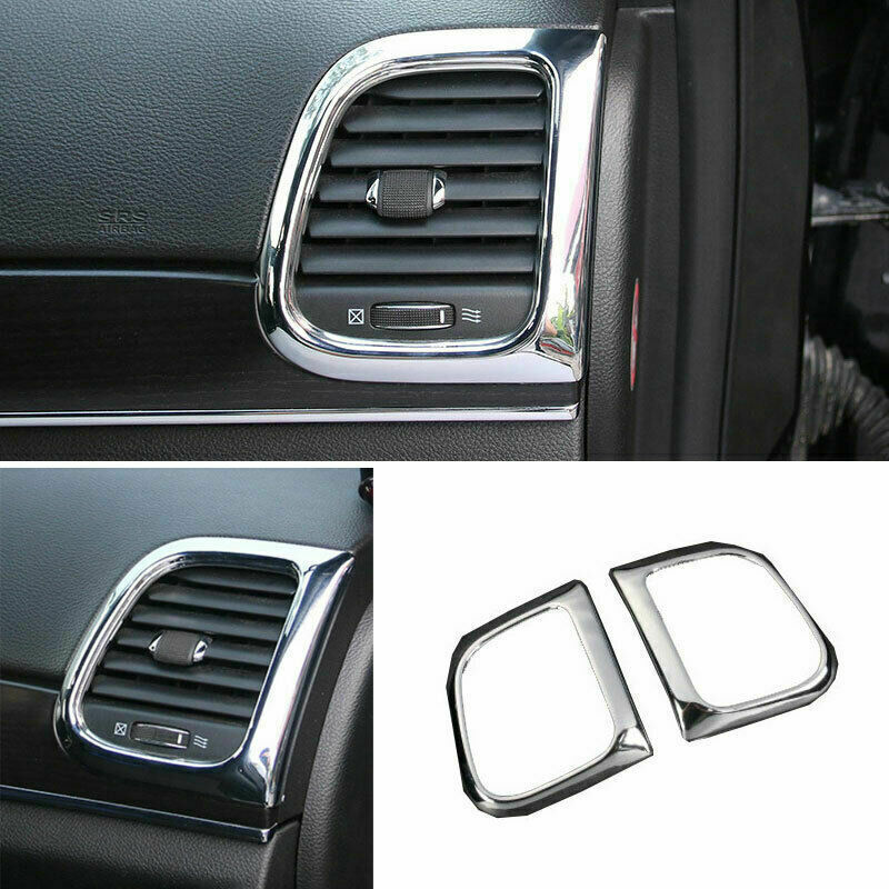 2X Chrome LR Air Condition Vent Outlet Trim for Jeep Grand Cherokee 2011-2020