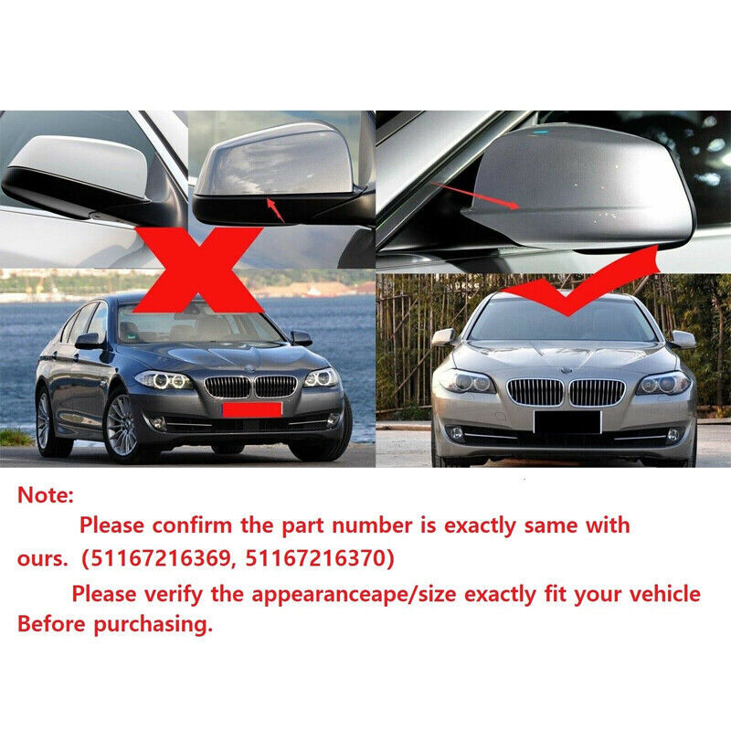 Carbon Fiber Side Mirror Cap Cover Fit for BMW F10 535i 550i 530d 528i 2011-2013
