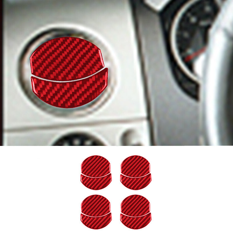 8Pcs Red Carbon Fiber Air Vent Outlet Panel Trim Cover for Ford F150 2004-2008