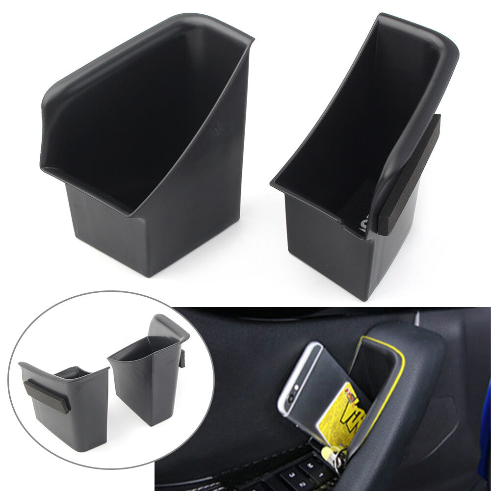 Car Front Door Handle Armrest Storage Box Tray Bin Kit for Jaguar F-PACE 2016-19