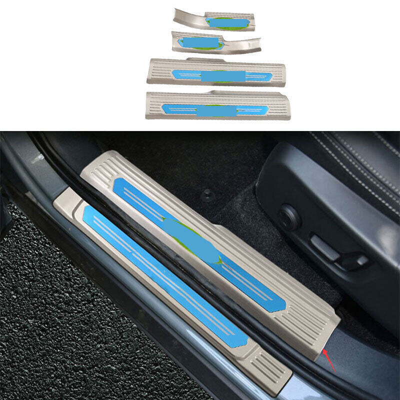 for Volvo XC40 19-22 Silver Steel Inner Door Sill Scuff Plate Cover Protector 4x