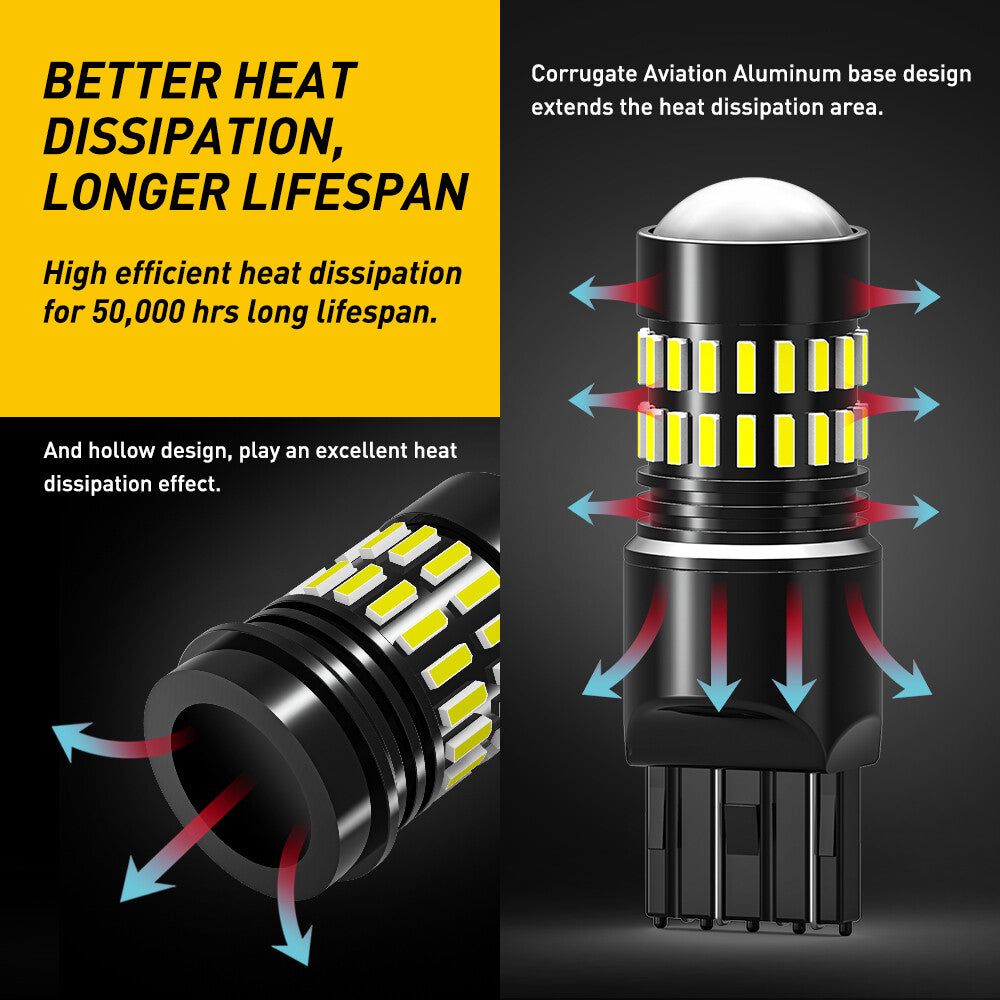 7443 White LED Lighting Lamp, LED Lighting Lamp F150 F250, 2018, 2020, 2021