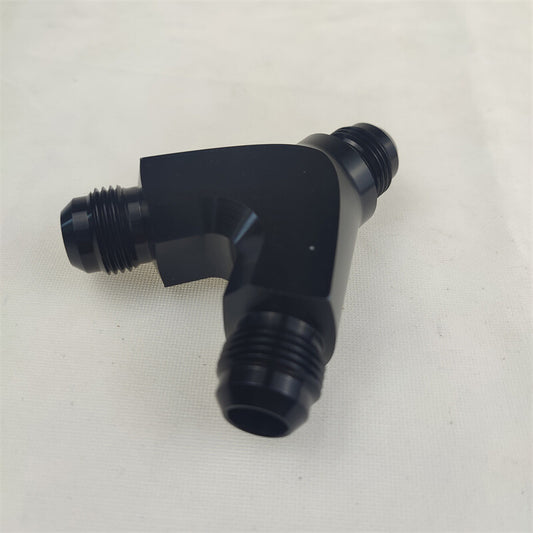 2pcs -10AN AN 10 Y Fuel Block Fitting Junction Coupler Adapter -10/-10/-10 Black
