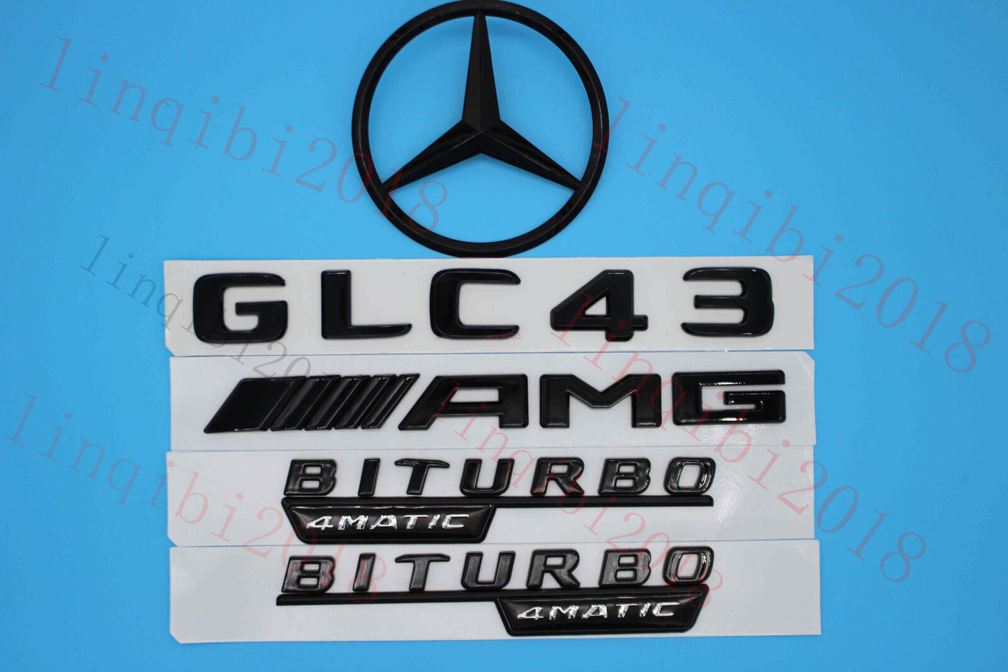 GLC43 AMG Trunk Logo Sticker Decal Emblem Badge Package For GLC43