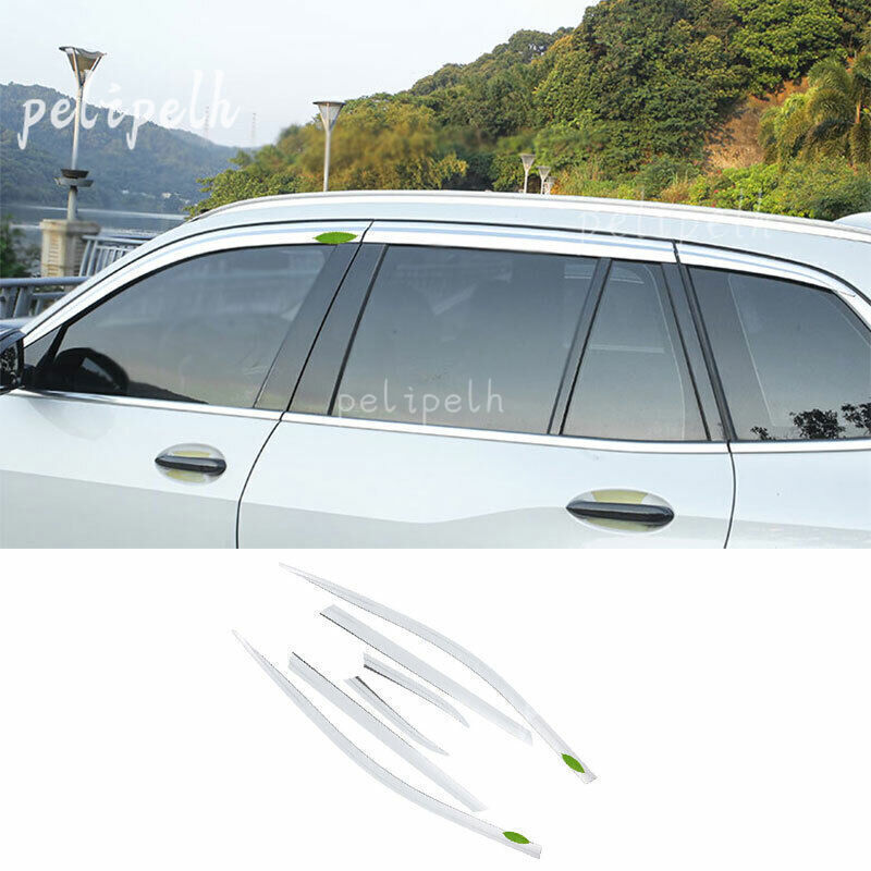 for BMW X5 G05 2019-2023 Silver Window Visor Shades Sun Rain Guard Deflector 6x