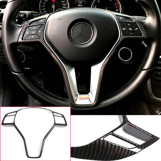 for Benz A B C E CLA GLA GLK CLS Class W212 X204 Steering Wheel Cover ABS Carbon