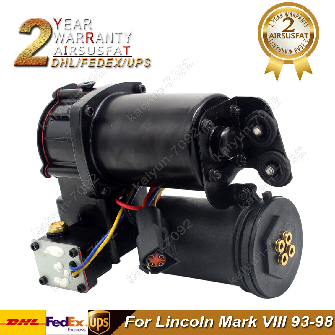 Air Suspension Compressor with Dryer for Lincoln Mark VIII 93-98 F7LZ5319AA New