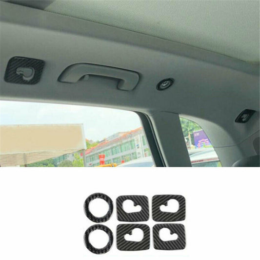 6X Carbon Fiber Interior Roof Hook Trim for Audi Q5 2018-2021